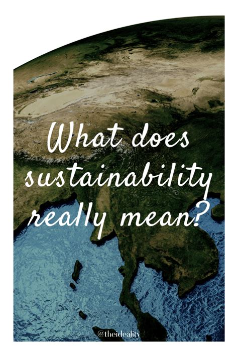 The Earth With Text That Reads What Does Sustainability Mean And Is