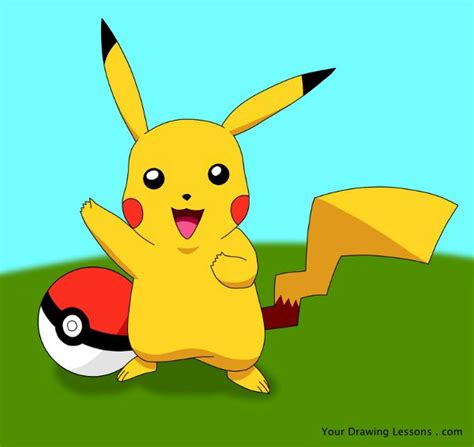 In alola, pikachu will evolve into alolan raichu when exposed to a thunder stone. How To Draw Pikachu - Your Drawing Lessons