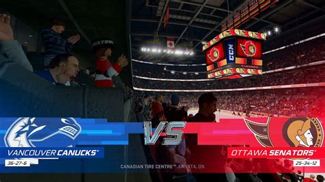 Nhl 21 Vancouver Canucks Vs Ottawa Senators 1080p 60 Fps Youtube