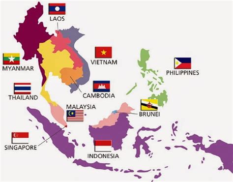 Wilayah asia timur asia barat tenggara asia tengah jumlahnya daftar nama negara negara batas wilayah peta asia bagian. Peta ASEAN Lengkap Dan Negara Anggotanya | Republik SEO