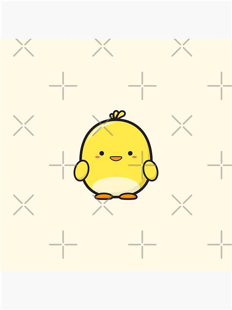 Cute Happy Chick On Yellow Art Print For Sale By Ennbe Redbubble