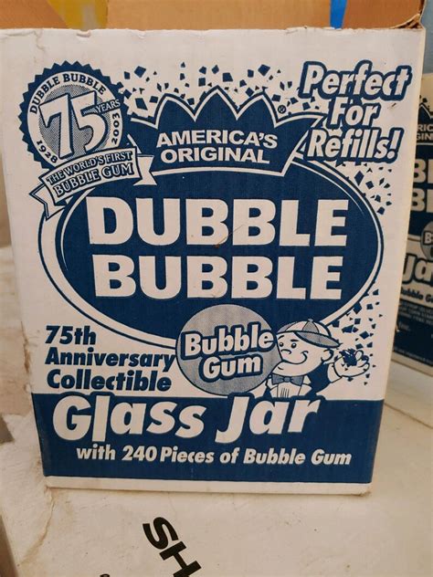 Rare Dubble Bubble Gum Glass Jar 75th Anniversary Collectible Etsy