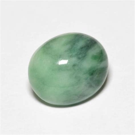 434ct Green Jadeite Gemstone Oval Cut 118 X 99 Mm Gemselect