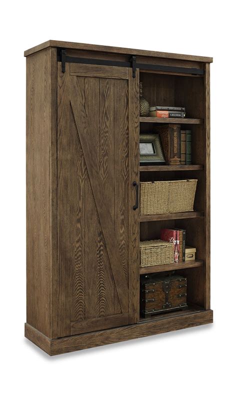 Farmhouse Bookcase With Sliding Doors