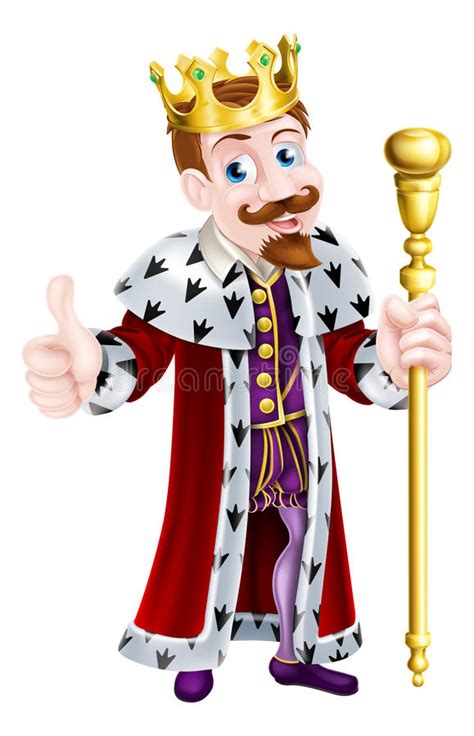 Pagina dedicada al entretenimiento dinosaurico. De Koning Die Van Het Beeldverhaal Een Teken Houdt Vector ...