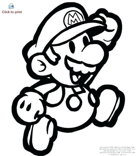 Paper Mario Coloring Pages To Print At Getdrawings Free Download