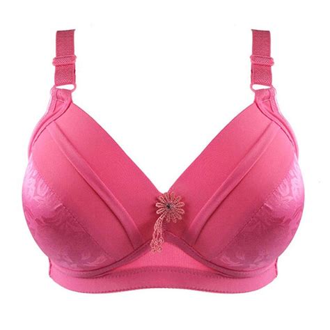 Romacci Sexy Plus Size Bra Solid Push Up Busty Brassiere C Cup Wireless