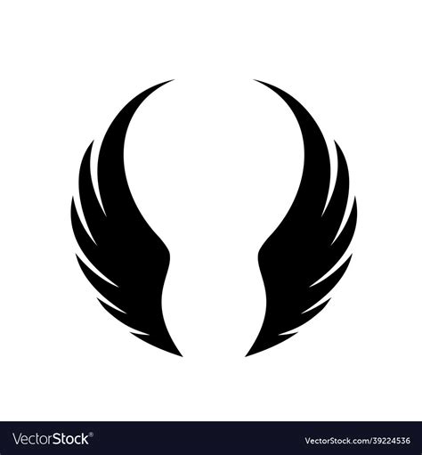 On The Circle Wings Logo Design Icon Symbol Vector Image
