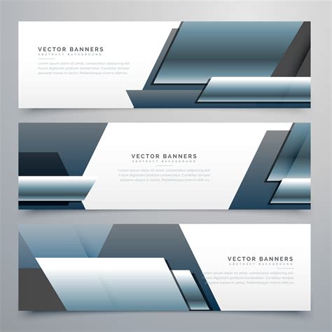 Business Banners Set Of Three Professional Headers Download Free