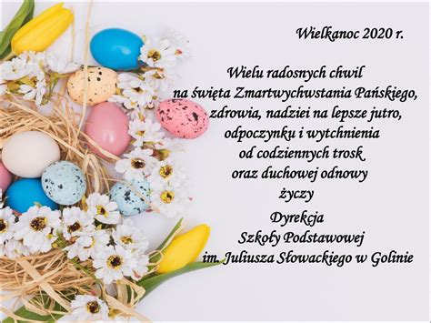Uśmiechów bez liku życzenia radosnych świąt wielkanocnych wypełnionych nadzieją budzącej się do życia wiosny i. ŻYCZENIA WIELKANOCNE
