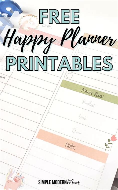 Happy Planner Free Planner Printables Free Printable Templates