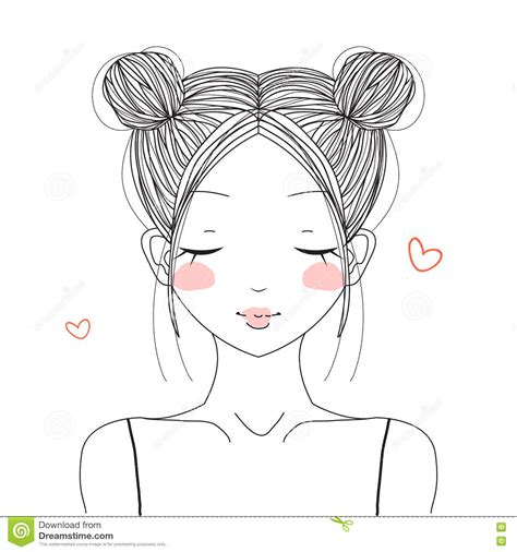 15 Double Bun Hairstyle Drawing Bronzelagscrewsfast