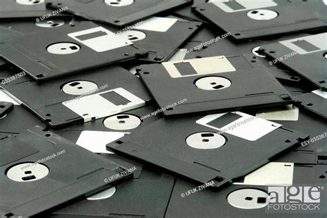 Stack Of Vintage Floppy Drives Close Up Shoot Stock Photo Picture And