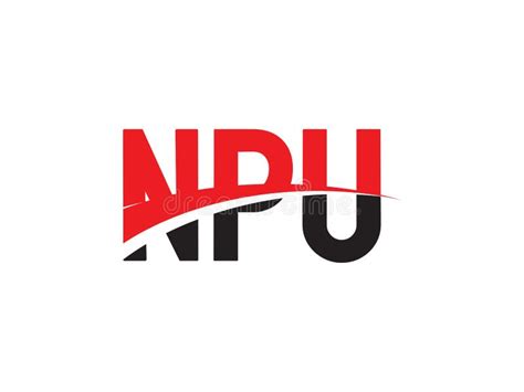 Npu Letter Initial Logo Design Vector Illustration Stock Vector