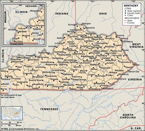 Kentucky Maps And State Information