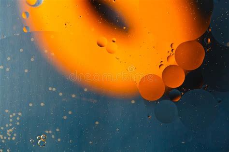Beautiful Abstract Space Background Mixed Drops And Water And Oil