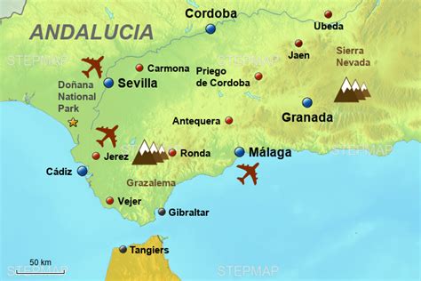 Stepmap Andalucia For Guide Landkarte Für Spain
