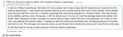 Guy Fired From Macys After Taking A Selfie With Aubrey Plazas