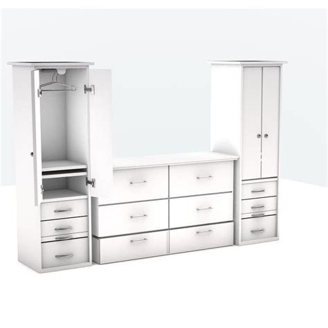 The Denva Cabinet Bed Wall Unit Includes 2 Piers Light Bridge And
