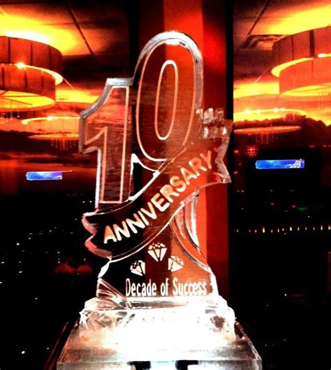 10th Anniversary Sculpture For A Corporate Event Ice Sculptures