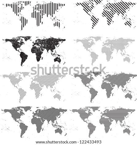 Abstract World Maps Stock Vector (Royalty Free) 122433493 - Shutterstock