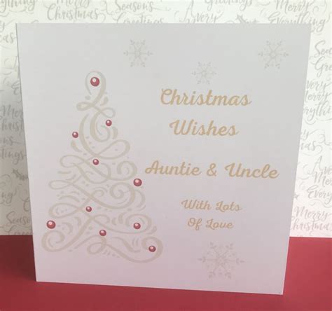 Auntie And Uncle Christmas Card Christmas Wishes Auntie And Uncle With