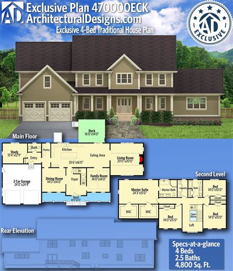 Architectural Designs Exclusive Home Plan 470000eck Gives You 4