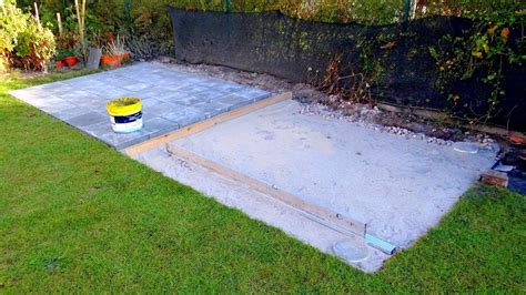 How To Build Shed Base Paving Slabs Youtube