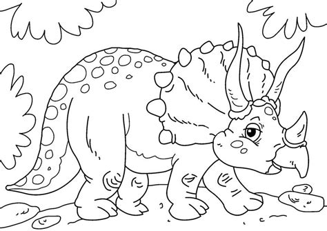 Malvorlage Dinosaurier Triceratops Kostenlose Ausmalbilder Zum