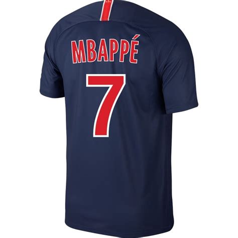 Intereses cruzados champions league 2021/22: Camiseta del PSG Home Mbappé 7 Local 2018 2019 (Estilo Fan)