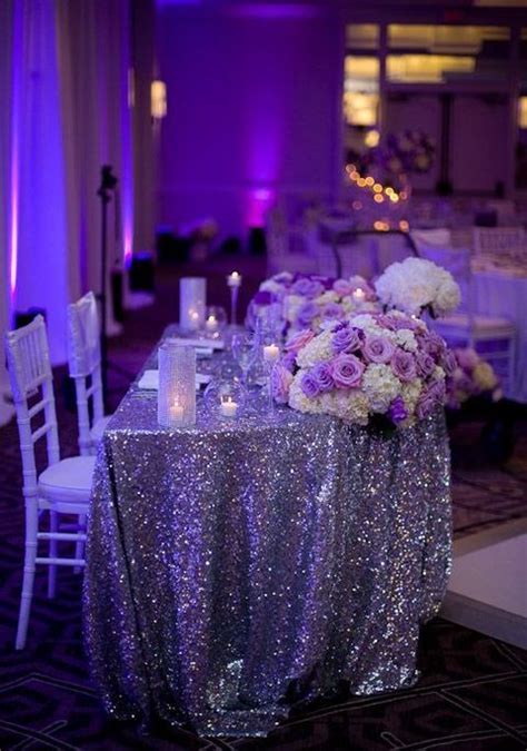 120 Adorable Sweetheart Table Decor Ideas Purple Wedding Centerpieces Glitter Wedding