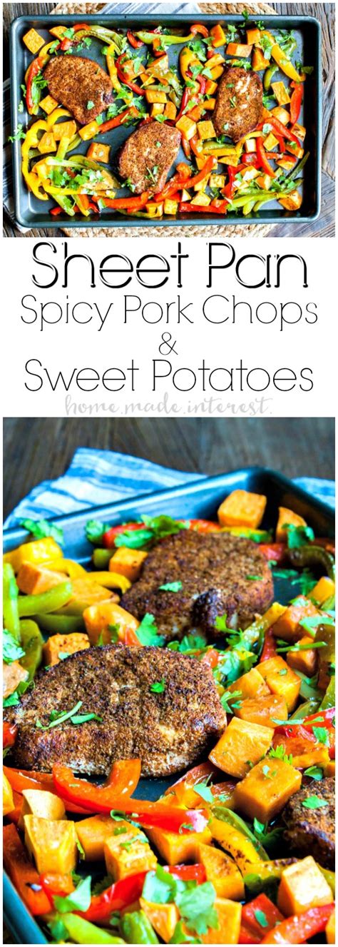 Light brown sugar, 2 1/2 tsp. Sheet Pan Spicy Pork Chops and Sweet Potatoes - Home. Made ...