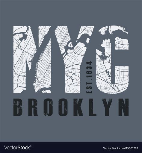 New York Tee Print T Shirt Design Graphics Stamp Vector Image