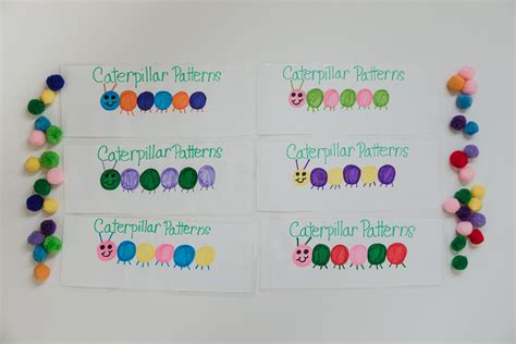 Caterpillar Pattern Activity Interactive Patterning For Kids