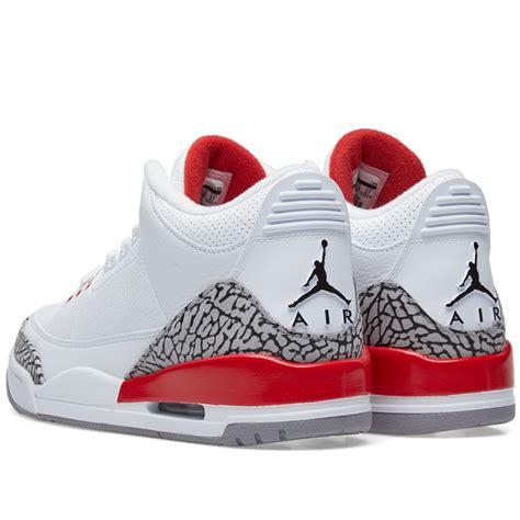 Air Jordan 3 Retro White Fire Red Grey And Black End