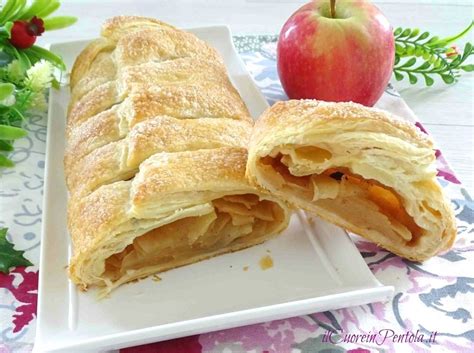 Ricette perfette quando si ha poco tempo. Strudel di mele con pasta sfoglia - Ricetta facile e ...