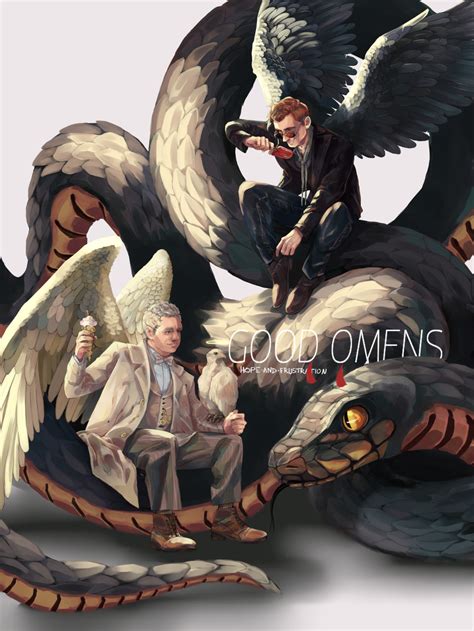 A Curated Collection Of Fan Art For The Book Good Omens By Terry Pratchett And Neil Gaiman And