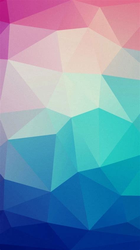 Blue To Pink Polygons Mobile Wallpaper Mobiles Wall