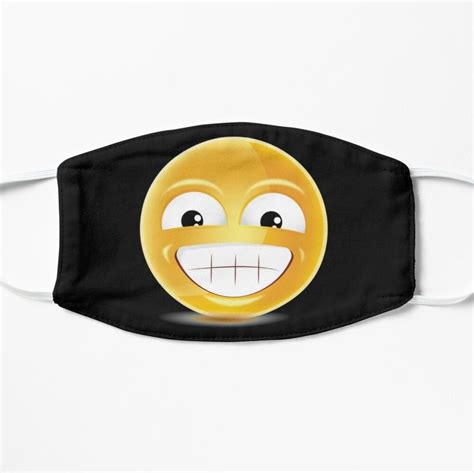Cute Funny Grinning Emoji Mask By Michisway Mask Face Mask Mask Cute