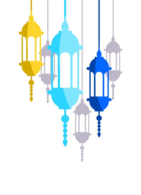 Islamic Transparent Background With Lantern On Green Download Png Image