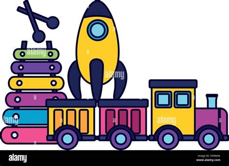Rocket Train Stock Vector Images Alamy
