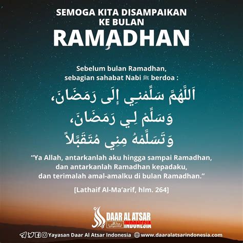 Doa Untuk Sampai Ke Bulan Ramadhan