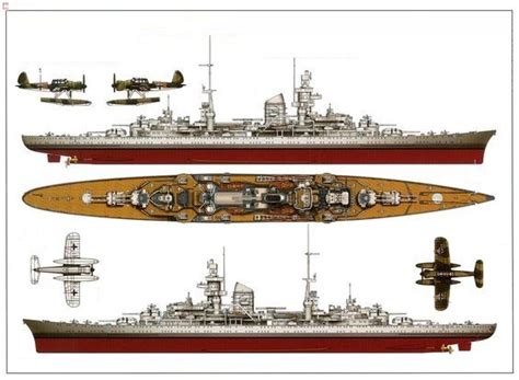 Crucero Pesado De La Armada Alemana Prinz Eugen Naval History Battleship Warship