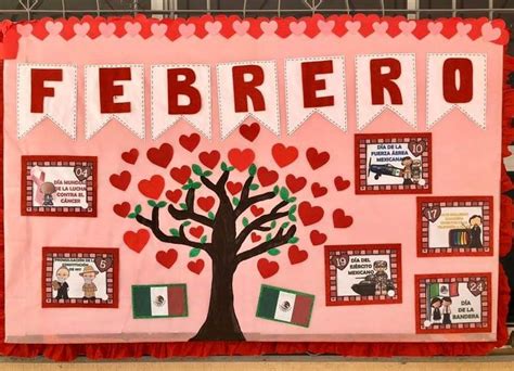 Periódico Mural Del Mes De Febrero Manualidades Escolares Decoración