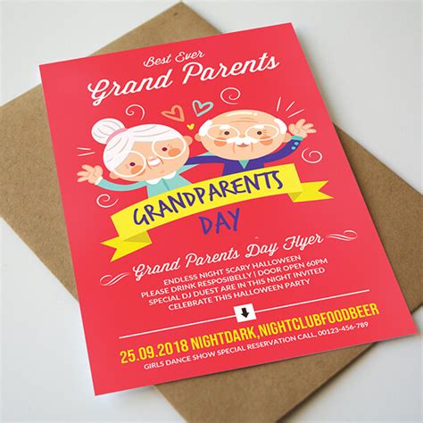 Free Grandparents Day Invitation Card Psd Template Free Psd Templates