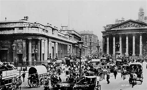 Bank Of England And The Royal Exchange London Available As Framed