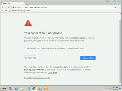 Fix For Certificate Error In Chrome NET ERR CERT COMMON NAME INVALID