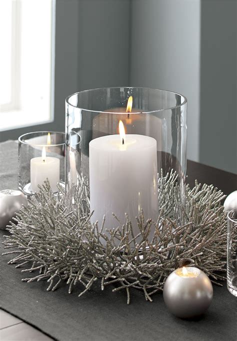 Coffee Table Christmas Decor Ideas Candle Holders