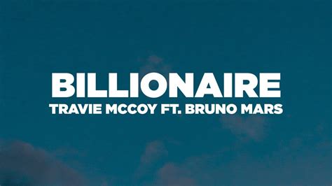 Travie McCoy Billionaire Lyrics Lyric Video Ft Bruno Mars YouTube