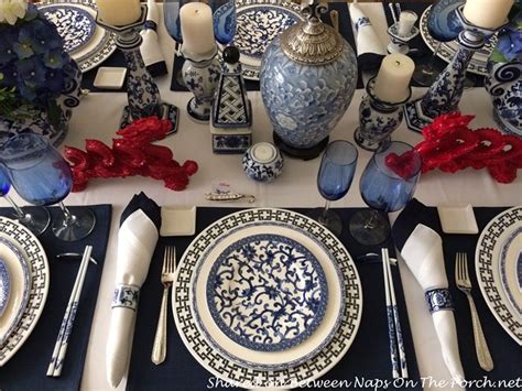 Maybe you would like to learn more about one of these? Blue and White Table Setting for New Year's Eve